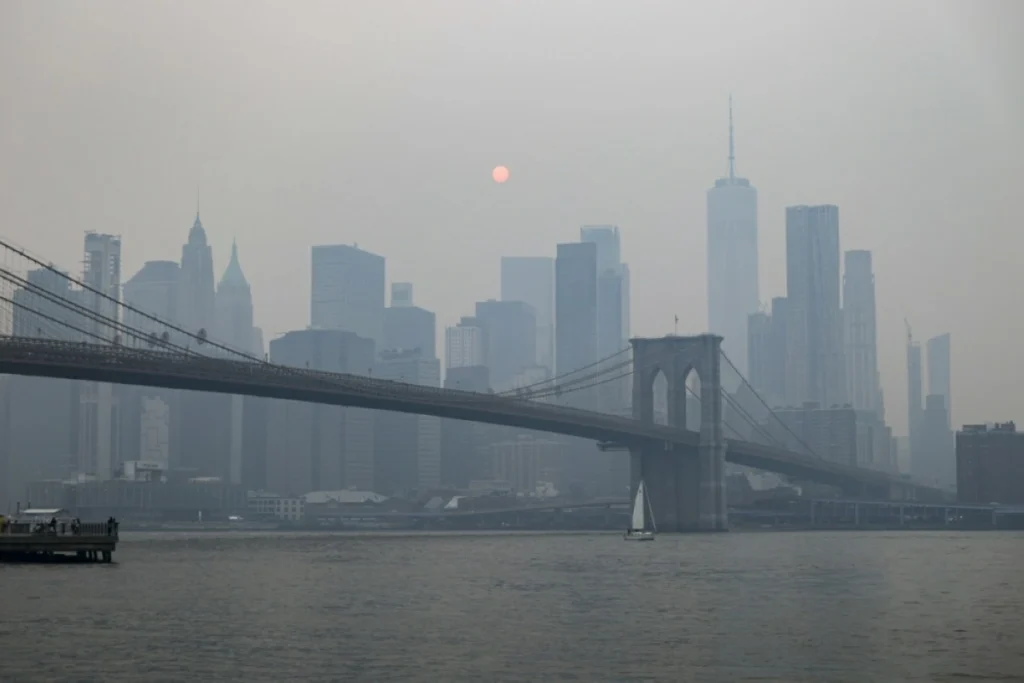 Canadian wildfire smoke blankets eastern US, disrupting travel and outdoor events