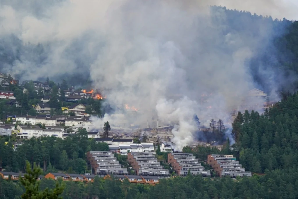 Norway’s largest residential fire destroys more than 100 homes