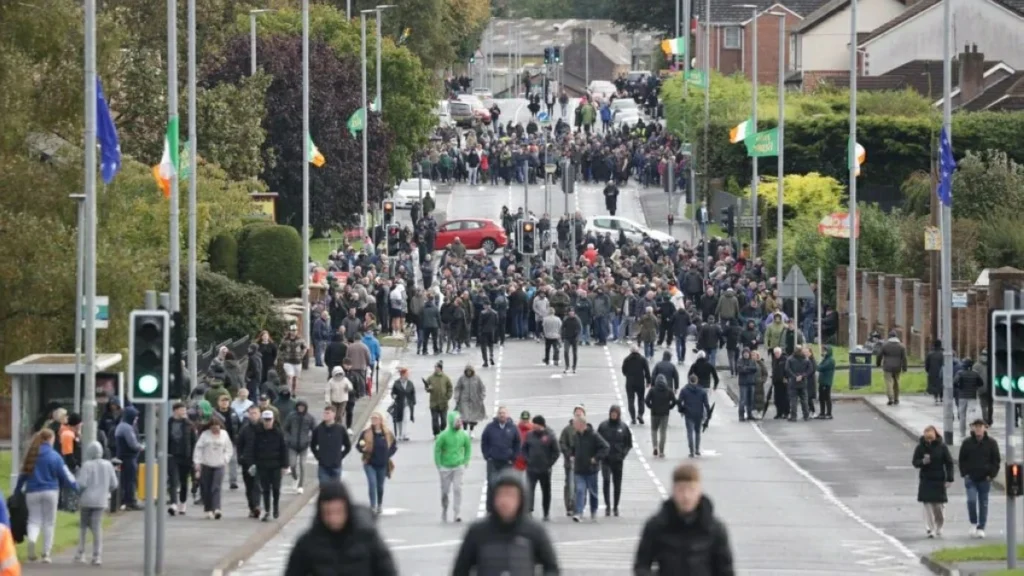 Tensions run high in Northern Ireland as police block controversial Orange Order parade